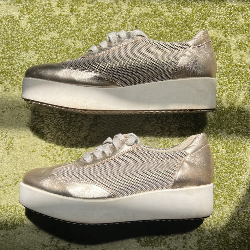 Rose Gold Platform Sneakers